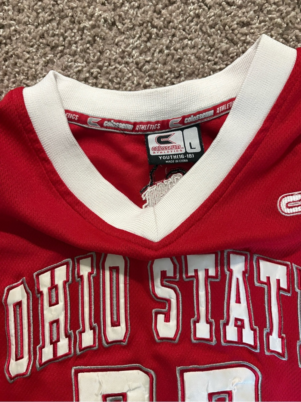Ohio state buckets “22” Colosseum jersey. Youth large